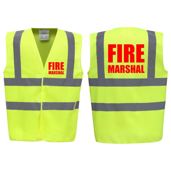 Brook Hi Vis UK Big Logo Fire Marshal Premium Yellow