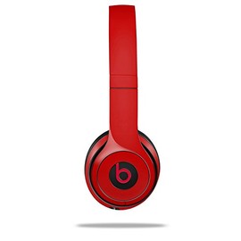 WraptorSkinz Skin Compatible with Beats Solo 4, Solo 3 and Solo 2 Wireless Headphones - Solids Collection Red - Decal Vinyl Wrap (Headphones NOT Included)