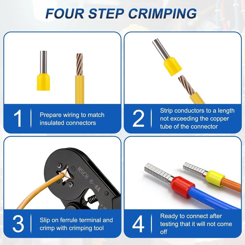 Ferrule Crimping Tool Kit, Wire Ferrules Kit Crimper Pliers with