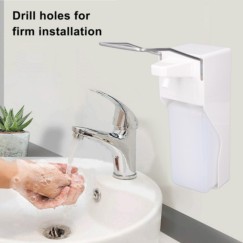 Elbow Press Soap Dispenser 1000ml Large Capacity Wall Mount Toilet