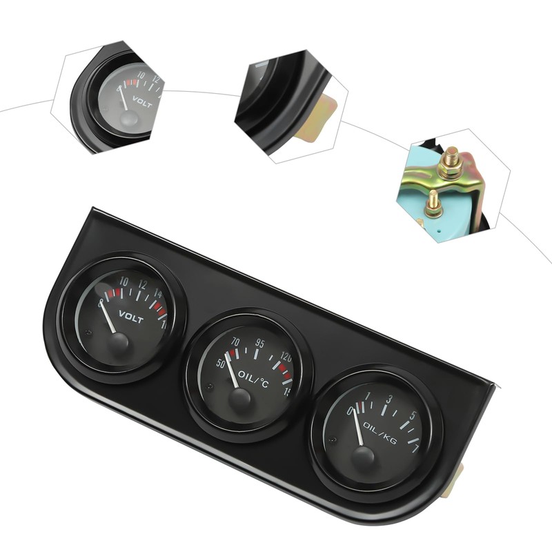 Triple Display Car Additional Instruments, 187 x 77 x 52