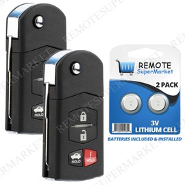 RemoteSuperMarket 2 Replacement for Mazda 05-10 6 Sedan 06-08 MX-5 Miata 04-11 RX-8 Remote Key Fob