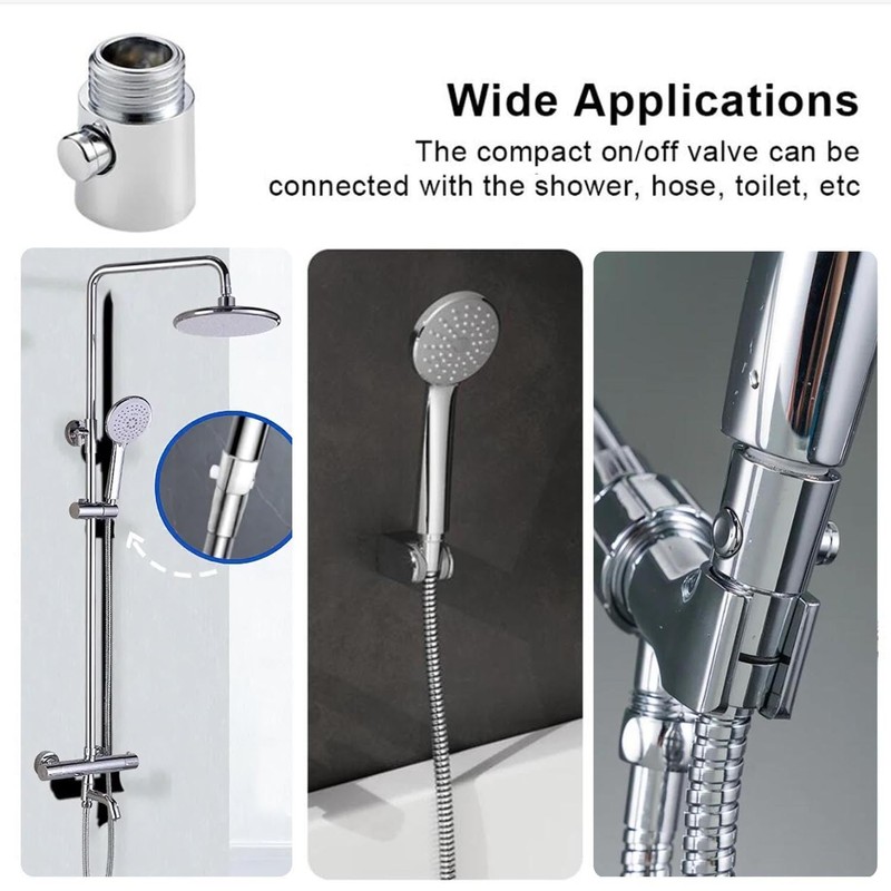 Gasea 3 Packs Shower Head Shut-Off Valve, Control on/Off Shower