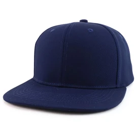 Trendy Apparel Shop Gorra de béisbol Oversize 2XL en blanco con parte trasera plana, Azul marino/flor y brillo, Talla única