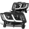 DNA Motoring HL-HPL-JGC14-BK-CL1 Pair LED Drl Projector Headlight (For 14-16