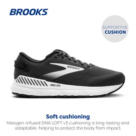 Brooks Women’s Ariel GTS 24 Supportive Running & Walking Shoe - Ebony/Black/White - 9.5 Medium