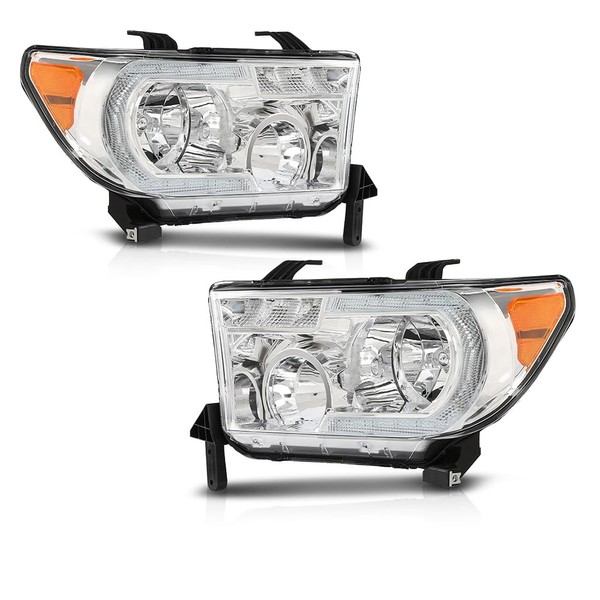 G-PLUS Front LED Headlights Assembly, Compatible with Toyota Tundra 2007-2013/Fit