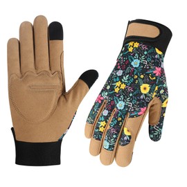 Tavaleu Gardening Gloves for Women, Thorn Proof Leather Garden Gloves, Touch Screen Working Gloves