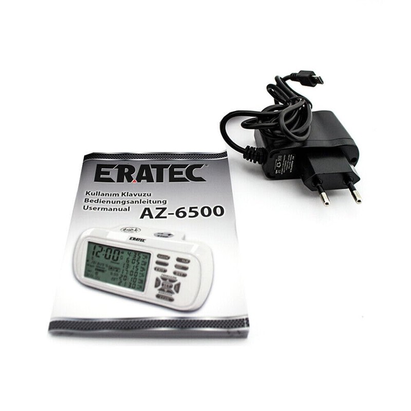 ERATEC AZ-6500 Ezan Saati Prayer Clock Azan Clock (White)