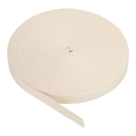 PATIKIL Cotton Twill Tape 20mm(3/4 Inch) 50 Yards Cotton Ribbon Bias Binding Tape Herringbone Webbing Trim for Sewing Gift Wrapping Craft DIY Beige