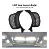 HDBUBALUS Headlight Vent Accent w/ Black Grille LED Light Fit
