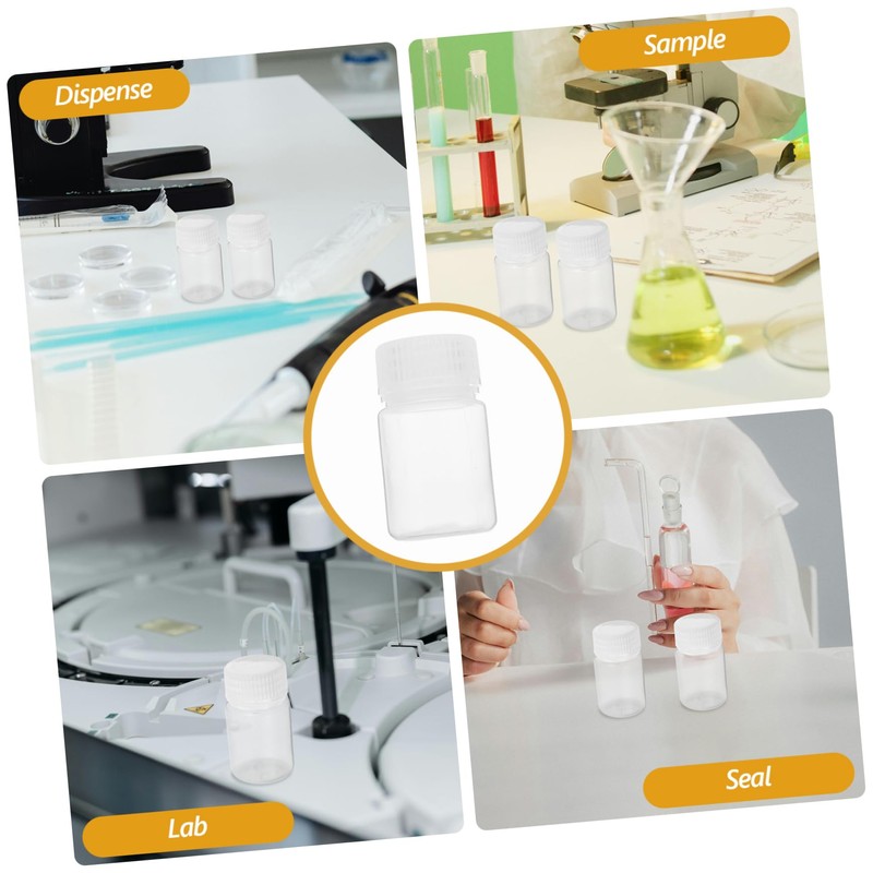 Ipetboom 6pcs Laboratory Reagent Bottles Transparent PP Material High Temperature