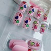 Valentine's Day Press on Nails Medium Length Square Fake Nails