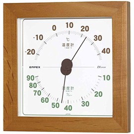 enpekkusu Weather Meter, Temperature and Humidity Meter, Weston Place Hygrometer Hanging Unisex Made in Japan Brown TM – 763