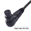 Cuifati XLR Microphone Cable with Right Angle Female to Straight