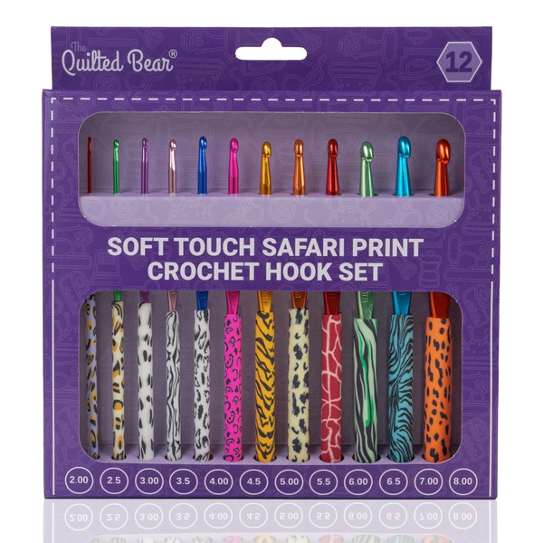 The Quilted Bear Crochet Set Beginners & Professionals (12 Pieces)