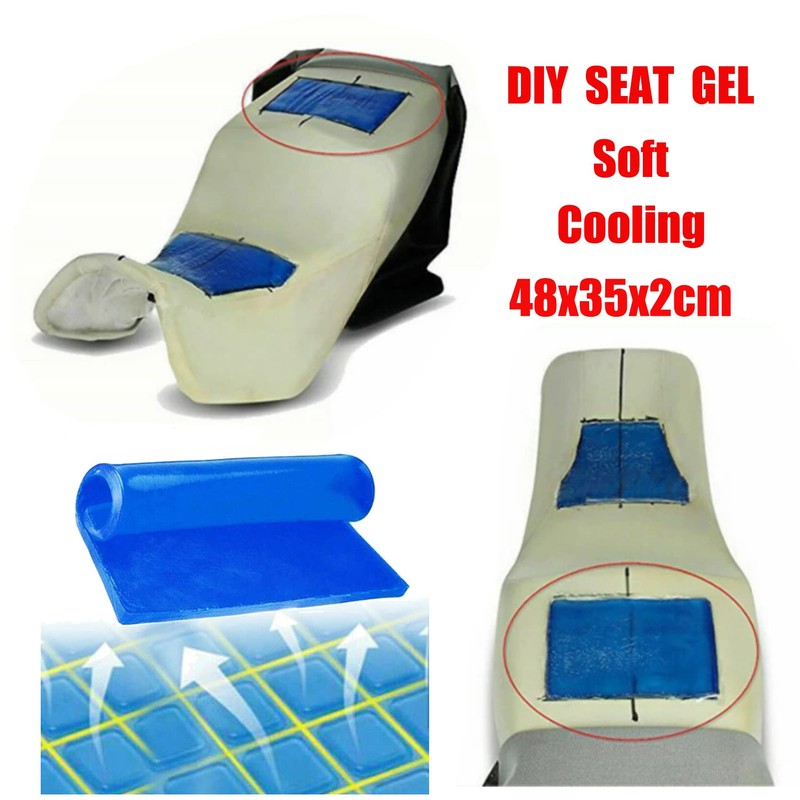 LisylineAuto Motorcycle Seat Gel Pad Shock Absorption Mats Reduce Fatigue