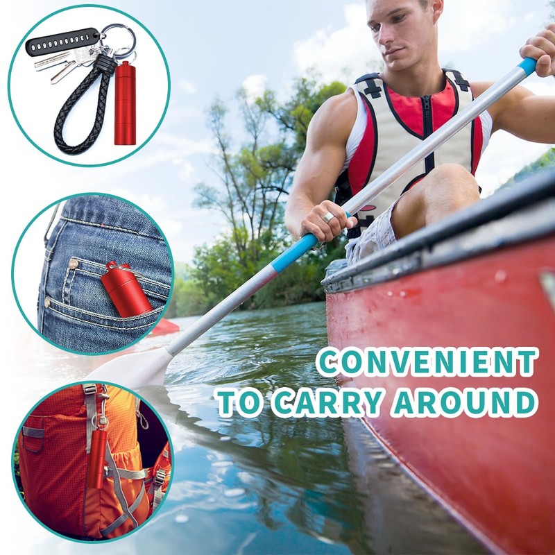 Miss Rui keychain pill holder mini, Portable 3 Compartment Waterproof