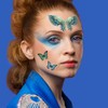 12 Peacock Element Tattoo Stickers, Creative Tattoo Stickers, Temporary Tattoos,