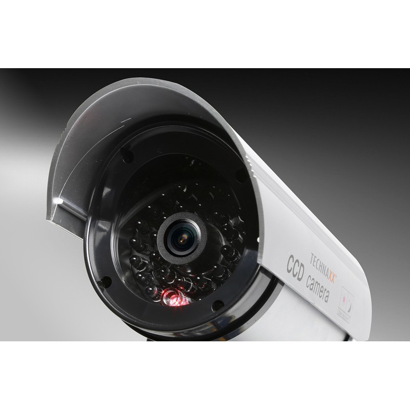Technaxx TX-18 CCD-Kamera-Attrappe (3x Schrauben, 3x Dübel), (B x H