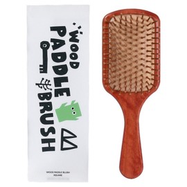 Seejo Square Paddle Cushion Brush, 1 Piece, Wood / 씨조 사각 패들 쿠션 브러쉬, 1개, 우드