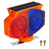 Solar Strobe Warning Light, 3 Working Modes Double Side Red