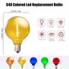 loedis 5 Pack Yellow G40 LED Christmas Replacement Light Bulbs,