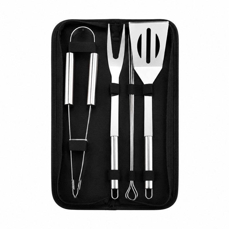 Stainless Steel BBQ Grill Tool Set for Outdoor Cooking –