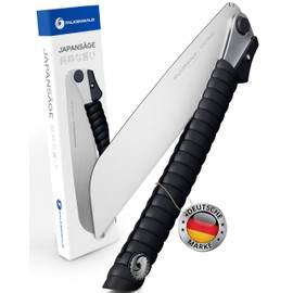 Falkenwald Japanese Saw Foldable - Ideal for Working Wood and Plastic - Hand Saw for Cross Section and Longitudinal Cut - Woodworking Tools