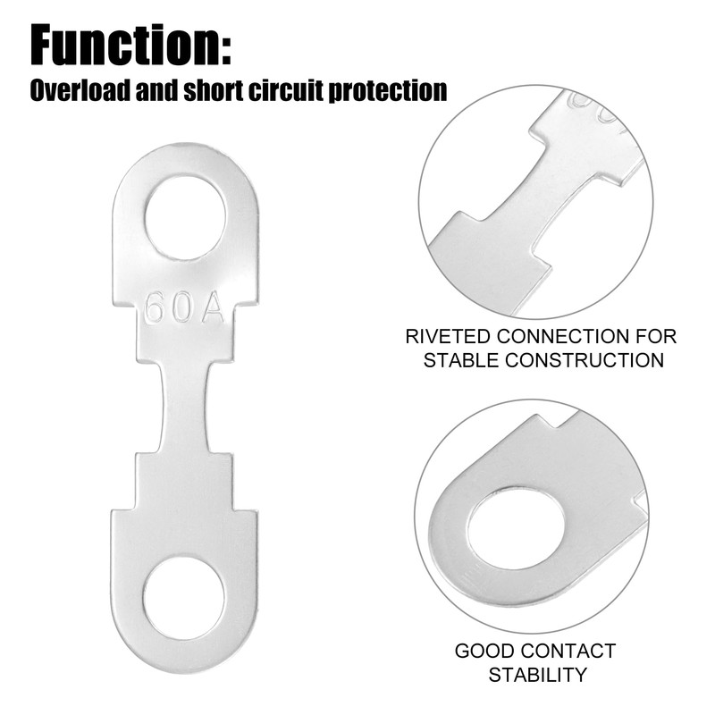 A ABSOPRO 5pcs 60A 12V High Current Fuses for Car