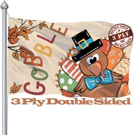 Thanksgiving Flag 3x5 Outdoor, Double Sided Happy Thanks Giving Flags Pole