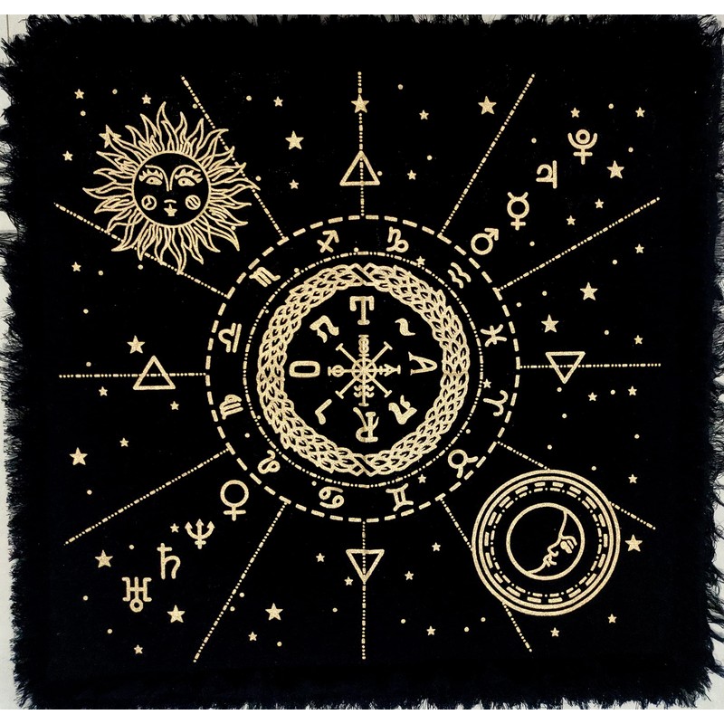 Altar Cloth 12 Constellation Universe Premium Witchcraft Alter Tablecloth Tarot
