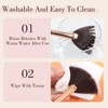 16 Pcs Fan Brushes for Facials Soft Blush Makeup Brush