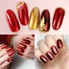 2 Boxes Red Chrome Nail Powder Metallic Mirror Effect Holographic