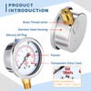 Flutesan 6 Pcs 0-100psi Low Pressure Gauge 2.5" Face Dial