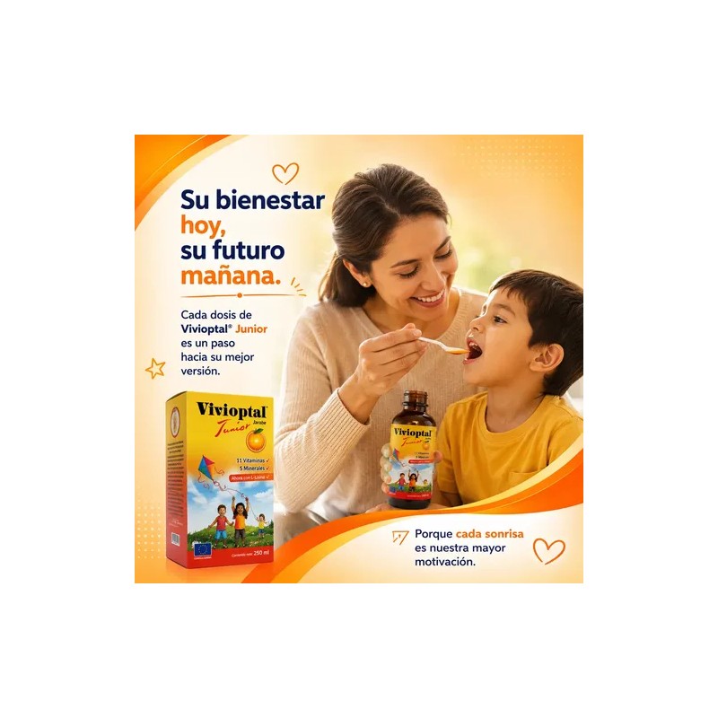 Vivioptal Junior Multivitamínico Para Niños Jarabe 250 Ml