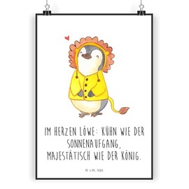 Mr. & Mrs. Panda Poster Lion Astrology DIN A4 - Gift, Birthday Gift, Zodiac Sign, Leo, Kitchen Poster, Design Poster