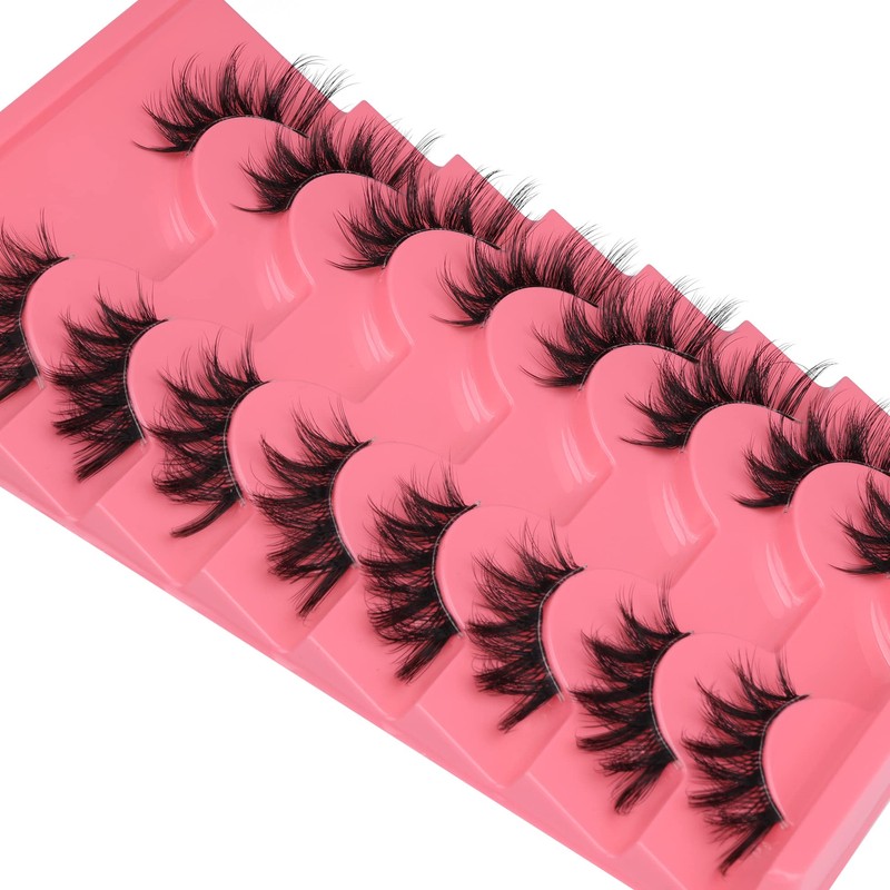 Half Lashes Natural Clear Band Eyelashes 3 4 False Lashes