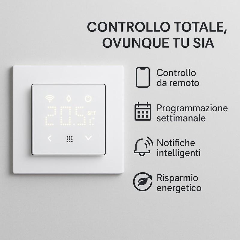 IXTRIMA TUYA WiFi Thermostat Programmable Module 2P 240V Touch Display