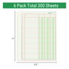 suituts 300 Sheets Columnar Analysis Pads 3 Column Accounting Paper,