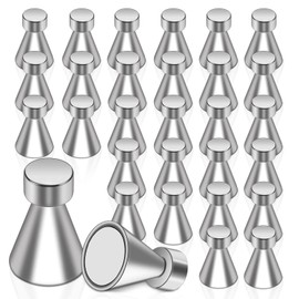 Set of 30 Super Strong Neodymium Magnets, Strong Magnetic Pins Set, Perfect for Refrigerator, Map, Whiteboard, Office Cone Magnet Pins