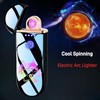 NINSI Spinning Arc Lighter, Windproof Flameless Electric Lighter, Touch Sensor