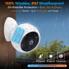 2-Pack Wireless Magnetic Security Cameras 2K WiFi with AI Motion