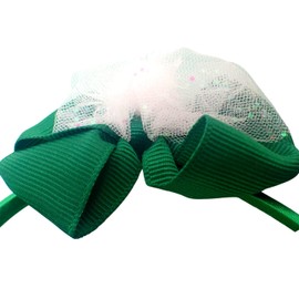 Topkids Accessories Christmas Satin Headband Alice Band for Women and Girls, Baby headband, Christmas costume, Christmas dress, Hair bands for girls, Christmas hair accessories (Green bow)