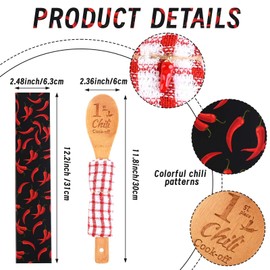 3 Set Chili Chili Cook off Award Prizes 1st 2nd 3rd Wooden Spoons Trophies Cooking Dishcloth Chili Box for Chili Festivals Cooking Competition Chili Cook off Gift Supplies