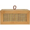 Bamboo Storage Box with Rattan Mesh Panel, Decorative Container for