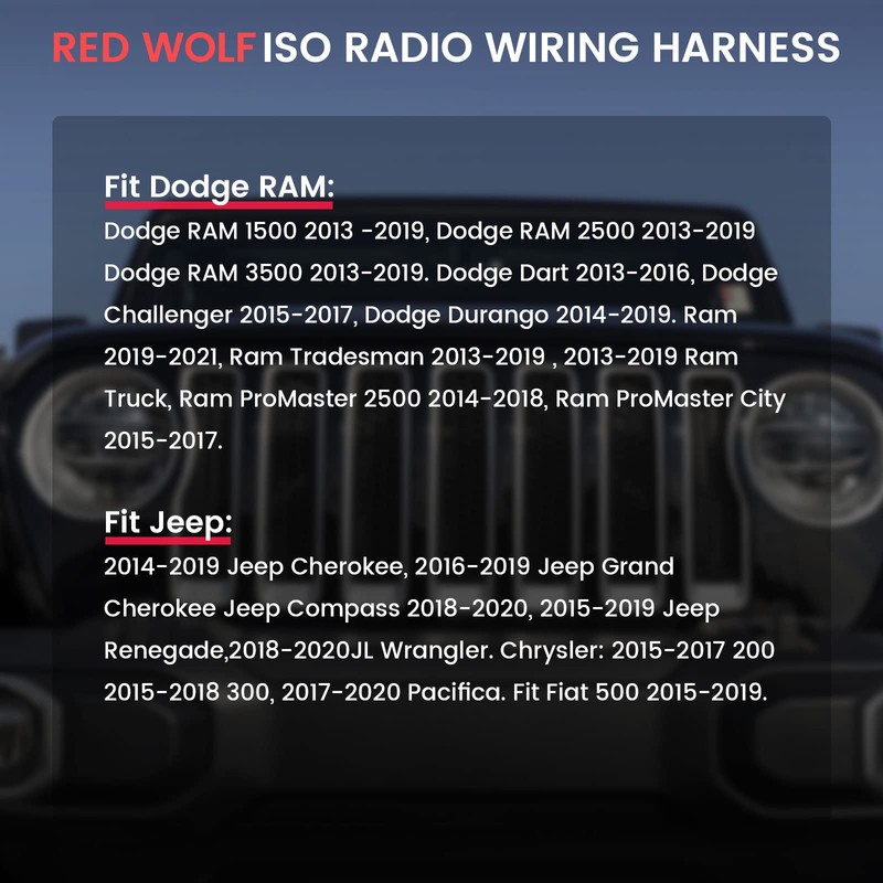RED WOLF Car ISO Radio Wire Wiring Harness Adapter Connector