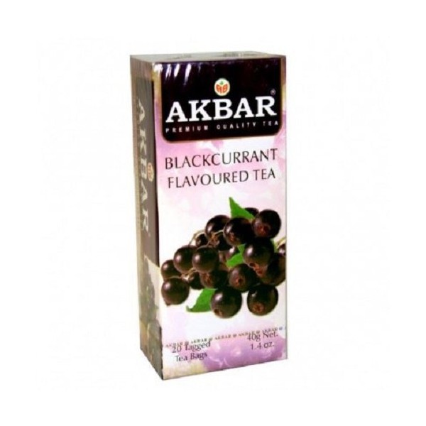 Akbar Blackcurrant Flavoured Tea 20 tea Bags, 40g