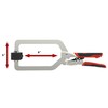 ARMOR TOOL Multi-Purpose C-Clamp - 6" Locking Plier with Auto