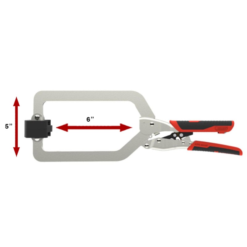 ARMOR TOOL Multi-Purpose C-Clamp - 6" Locking Plier with Auto